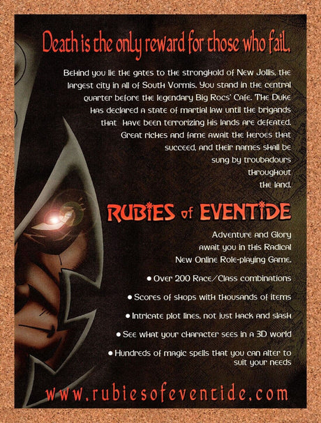 1998 Rubies Of Eventide PC Original Advertisement / Retro Wall Art v2