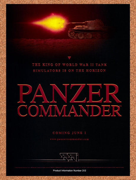 1998 Panzer Commander PC Original Advertisement / Retro Promo v1