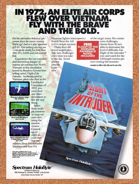 1991 Flight Of The Intruder IBM Original Advertisement / Retro Wall Art v1