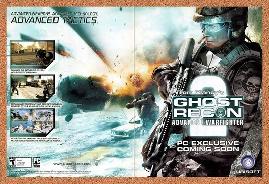 Ghost Recon Advanced WarFighter 2 PC Original 2006 Vintage Ad - Video Game Promo