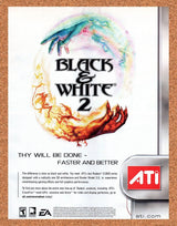 Black & White 2 PC Original 2006 Vintage Ad - ATI Video Game Promo