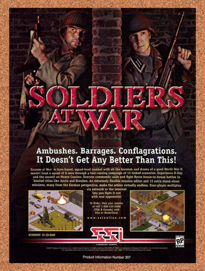 1998 Soldiers At War PC Original Advertisement / Retro Promo v1