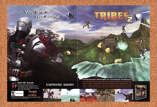 Tribes 2 PC Original 2001 Ad Authentic Sierra Multi-Player FPS Video Game Promo