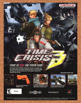 Time Crisis 3 PS2 Original 2003 Ad Authentic Namco GunCon Video Game Art Promo