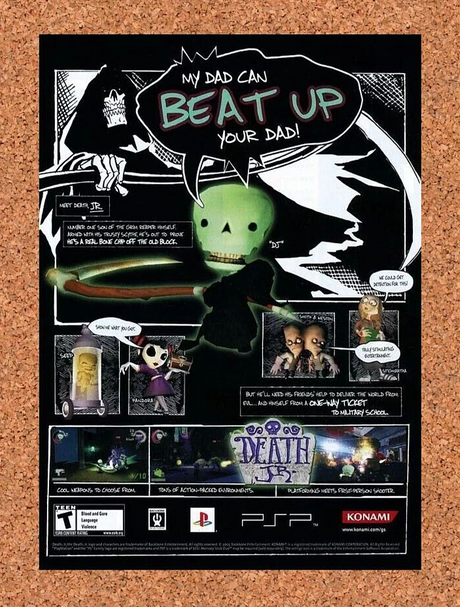 Death Jr PSP Original 2006 Ad Authentic PlayStation Konami Video Game Promo