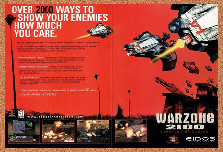1999 Warzone 2100 PC Original Advertisement / Retro Promo v1