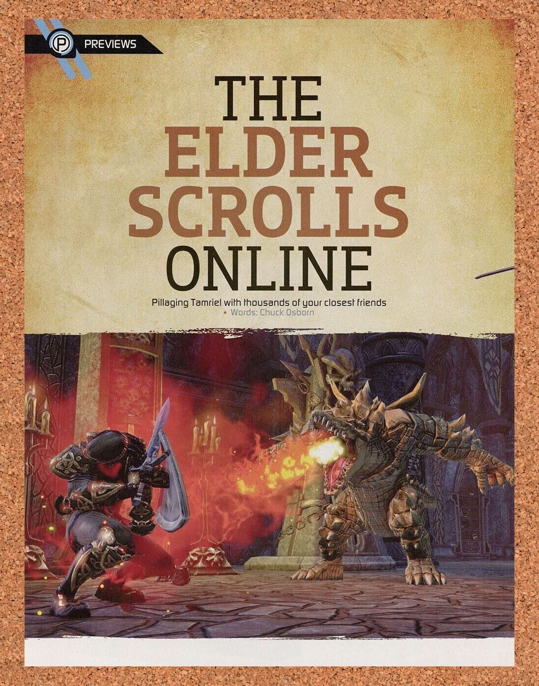 2013 Elder Scrolls Online PC Original Advertisement / Retro Promo vr1