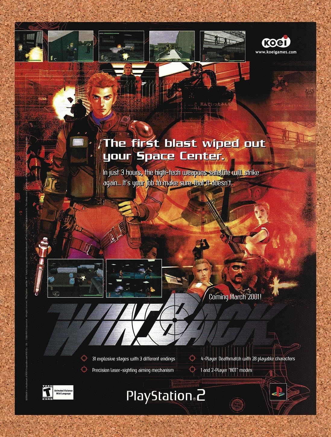 2001 WinBack PS2 Original Advertisement / Retro Promo v2