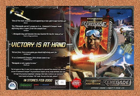 Command And Conquer Renegade PC Original 2004 Ad Authentic Video Game Promo v2