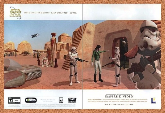 Star Wars An Empire Divided PC Original 2005 Ad Authentic Video Game Promo