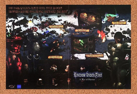 Kingdom Under Fire War Of Heroes Original 2002 Ad Authentic Video Game Promo v1