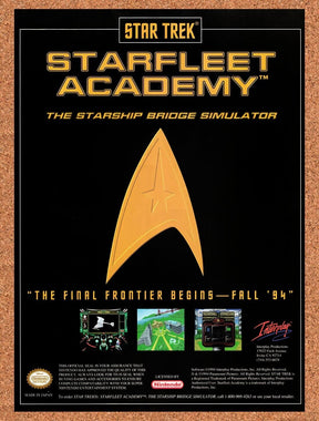 1994 Star Trek Starfleet Academy SNES Original Advertisement / Retro Wall Art v1