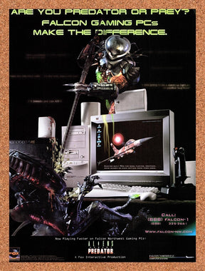 1999 Alien vs Predator Falcon Northwest Original Advertisement / Retro Promo v11