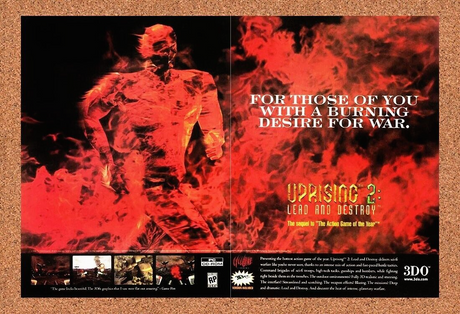 Uprising 2 Lead And Destroy PC Original 2000 Ad Authentic 3DO Video Game Promo