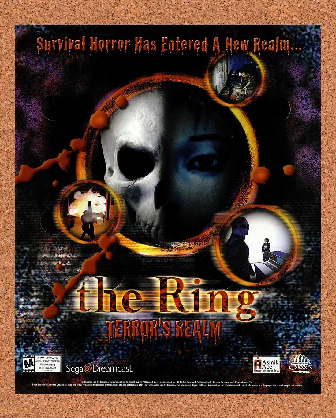 2000 The Ring Terror's Realm Dreamcast Original Advertisement / Retro Promo v1