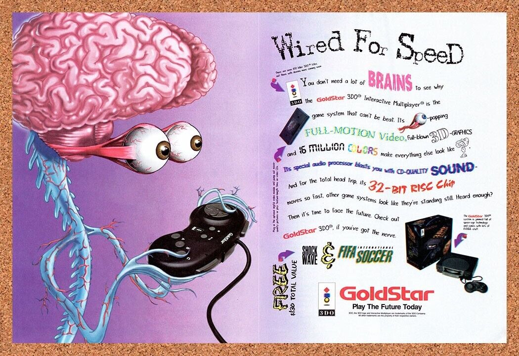 1995 Goldstar 3DO Original Advertisement / Retro Wall Art v3
