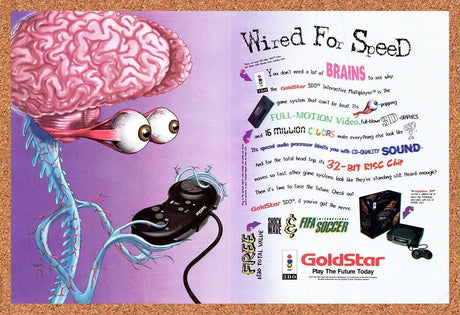 1995 Goldstar 3DO Original Advertisement / Retro Wall Art v3