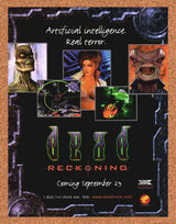 Dead Reckoning PC Original 1999 Print Ad Authentic Windows Video Game Art Promo
