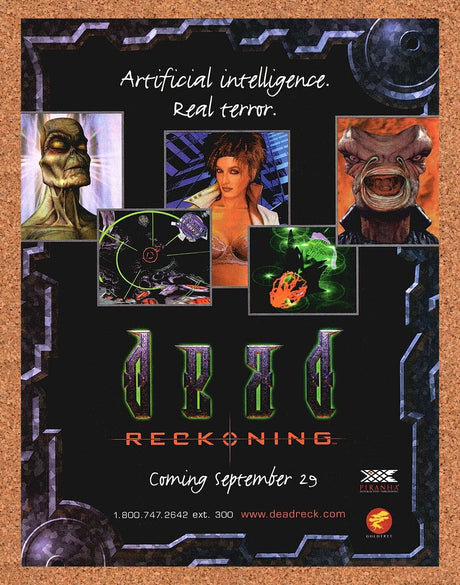 Dead Reckoning PC Original 1999 Print Ad Authentic Windows Video Game Art Promo
