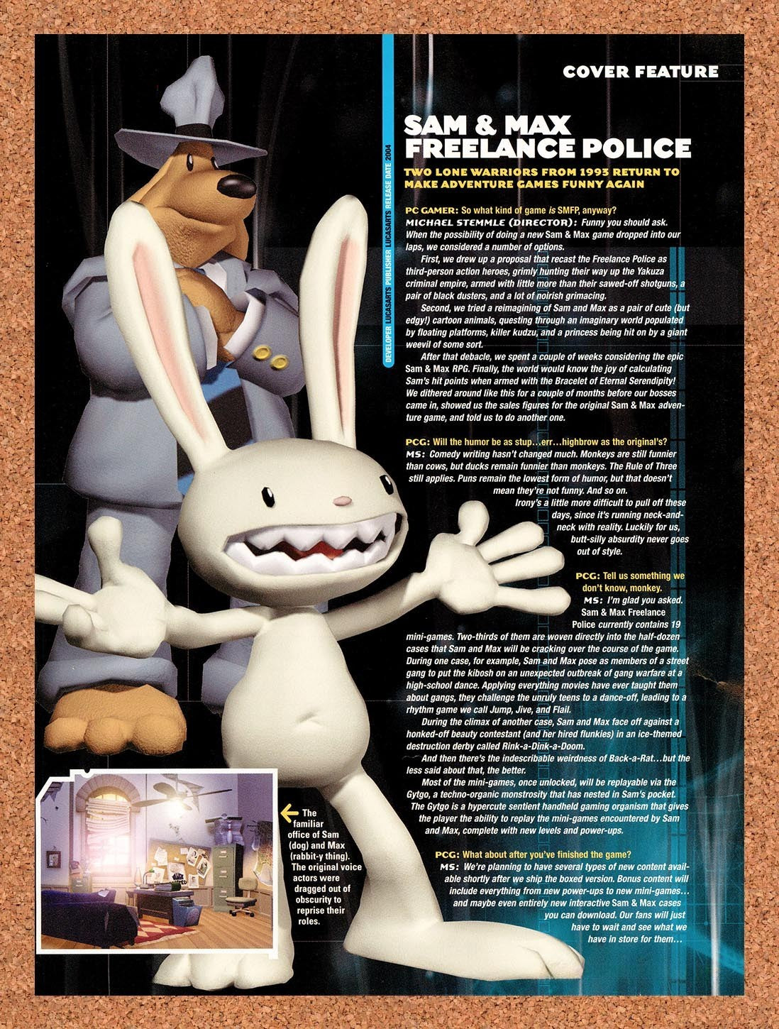 2004 Sam & Max Freelance Police PC Original Advertisement / Retro Promo vr1