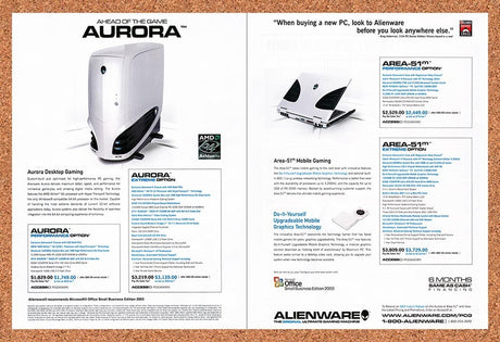 2004 Alienware The Original Ultimate Gaming Aurora AMD Original Ad / Promo v2