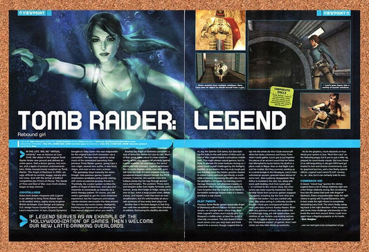 Tomb Raider Legend PC Original 2005 Vintage Ad - Video Game Review Promo
