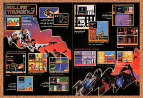 1993 Rolling Thunder 3 Genesis Original Advertisement / Retro Wall Art v1