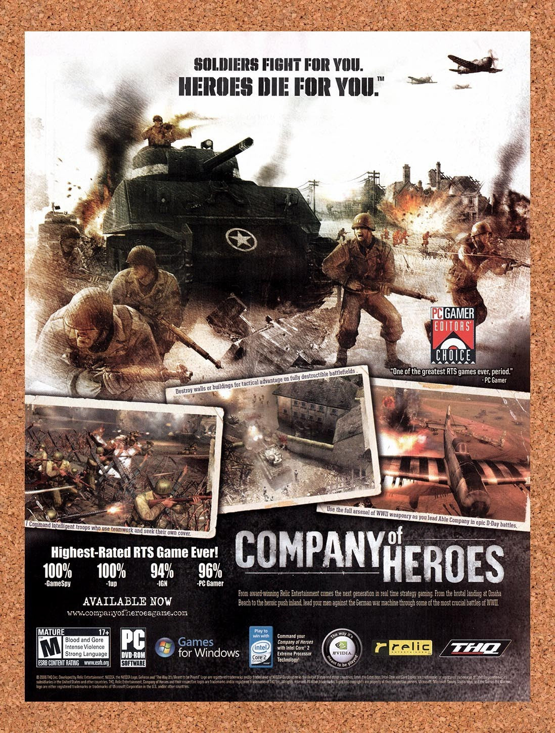 2006 Company Of Heroes PC Original Advertisement / Retro Promo v2