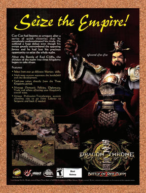 2002 Dragon Throne Battle Of Red Cliffs General Cao Cao Original Ad / Promo v3
