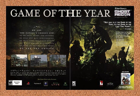 Ghost Recon PC GOTY Original 2005 Ad Authentic UbiSoft Video Game Promo