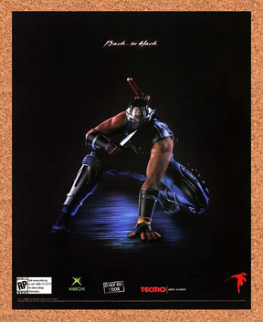 Ninja Gaiden Xbox Original 2005 Ad Authentic Tecmo Retro Video Game Promo v1