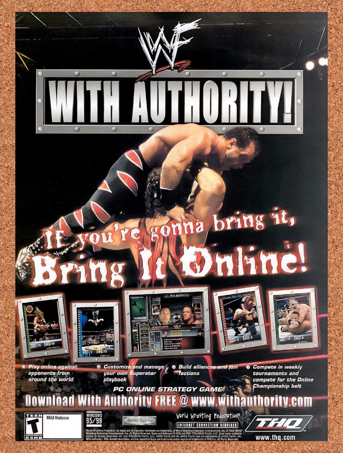 2002 WWF With Authority PC Original Advertisement / Retro Promo v1