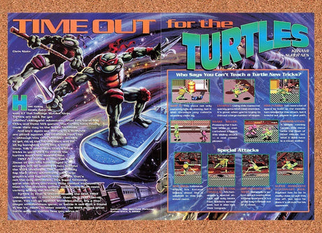 1992 TMNT Turtles In Time SNES Original Advertisement / Retro Promo v1