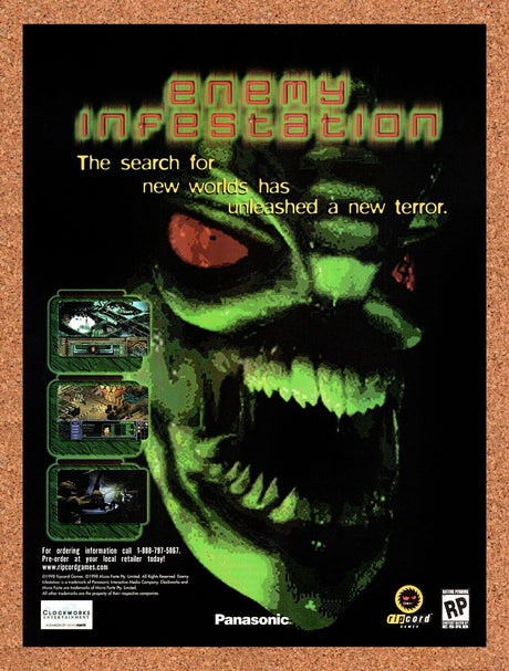 1998 Enemy Infestation PC Original Advertisement / Retro Wall Art v3