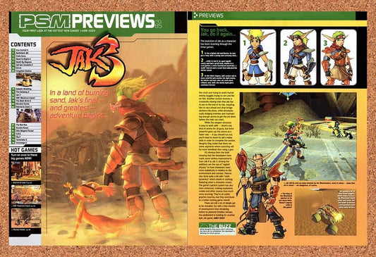 Jak 3 PS2 Original 2003 Vintage Ad - Video Game Preview Art Promo