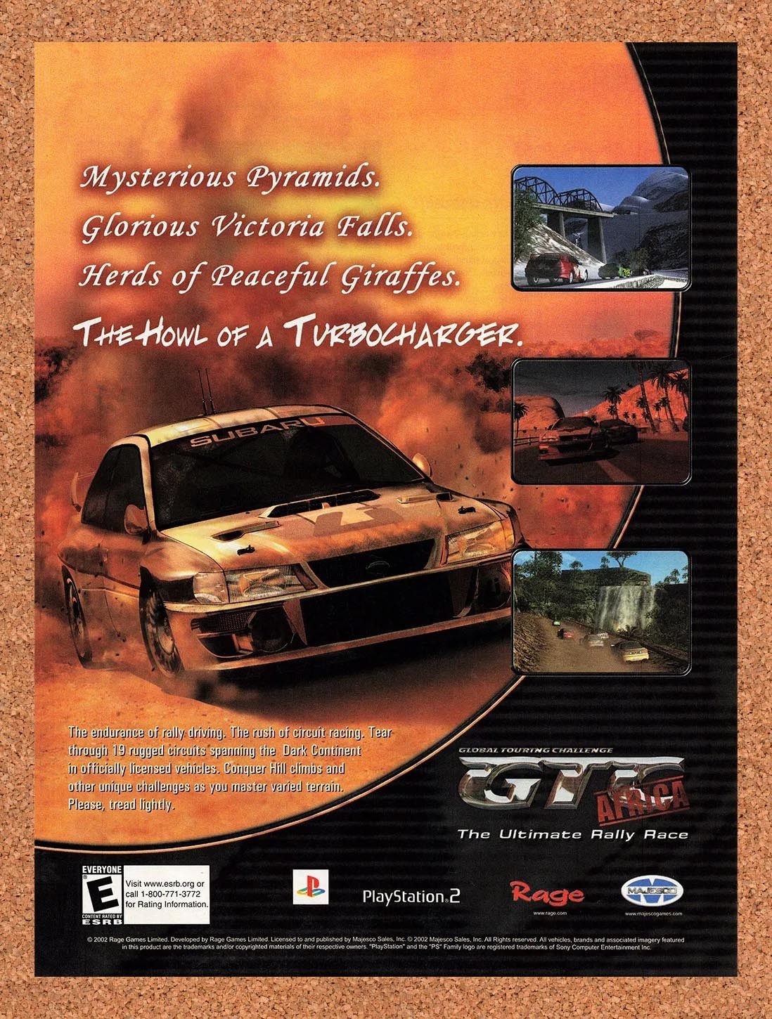 2002 Global Touring Challenge Africa PS2 Original Advertisement / Retro Promo v1