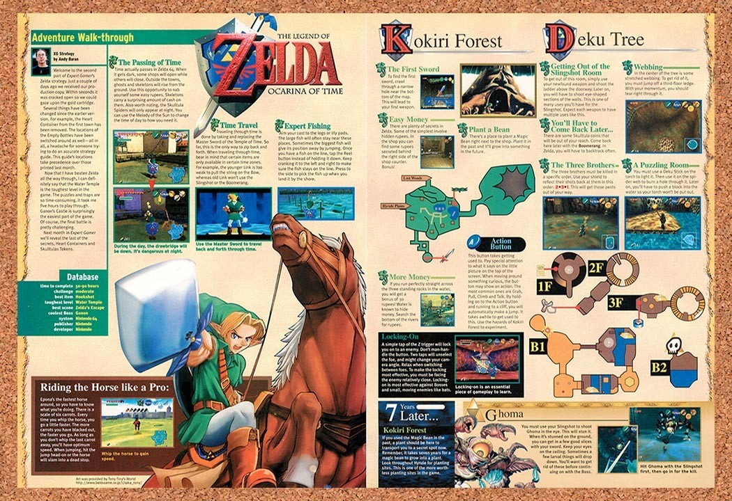 1999 Zelda Ocarina Of Time N64 Original Advertisement / Retro Promo vr5