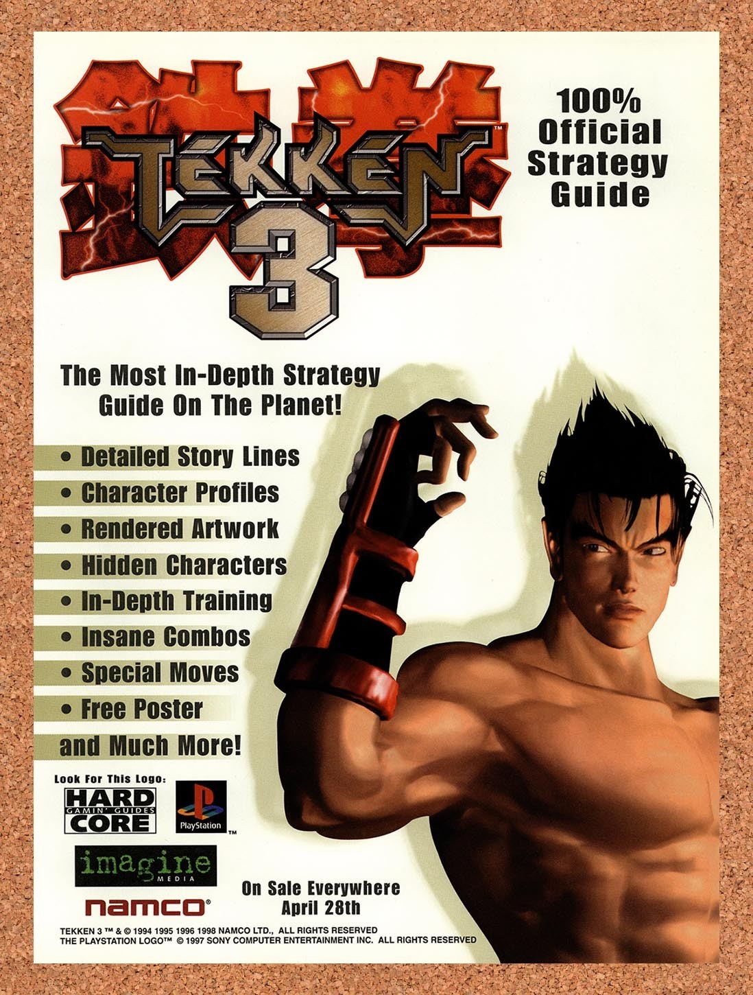 1998 Tekken 3 Official Strategy Guide Original Advertisement / Retro Promo v2