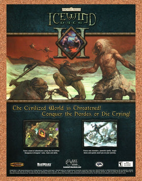 Icewind Dale II PC Original 2004 Print Ad Authentic D&D RPG Video Game Promo