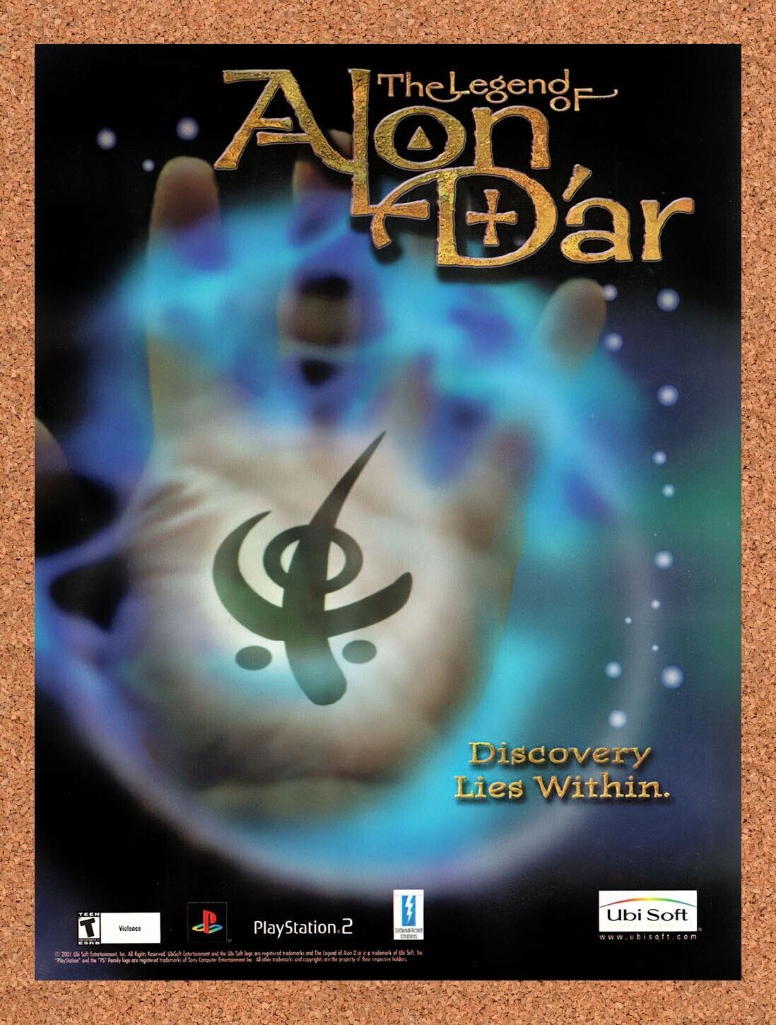 2001 The Legend Of Alon Dar PS2 Original Advertisement / Retro Wall Art v1