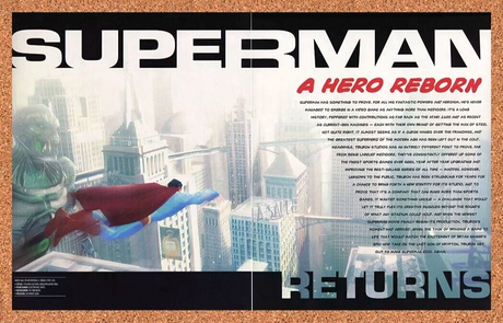 SuperMan Return Xbox Original 2007 Ad Authentic DC Comics EA Video Game Promo