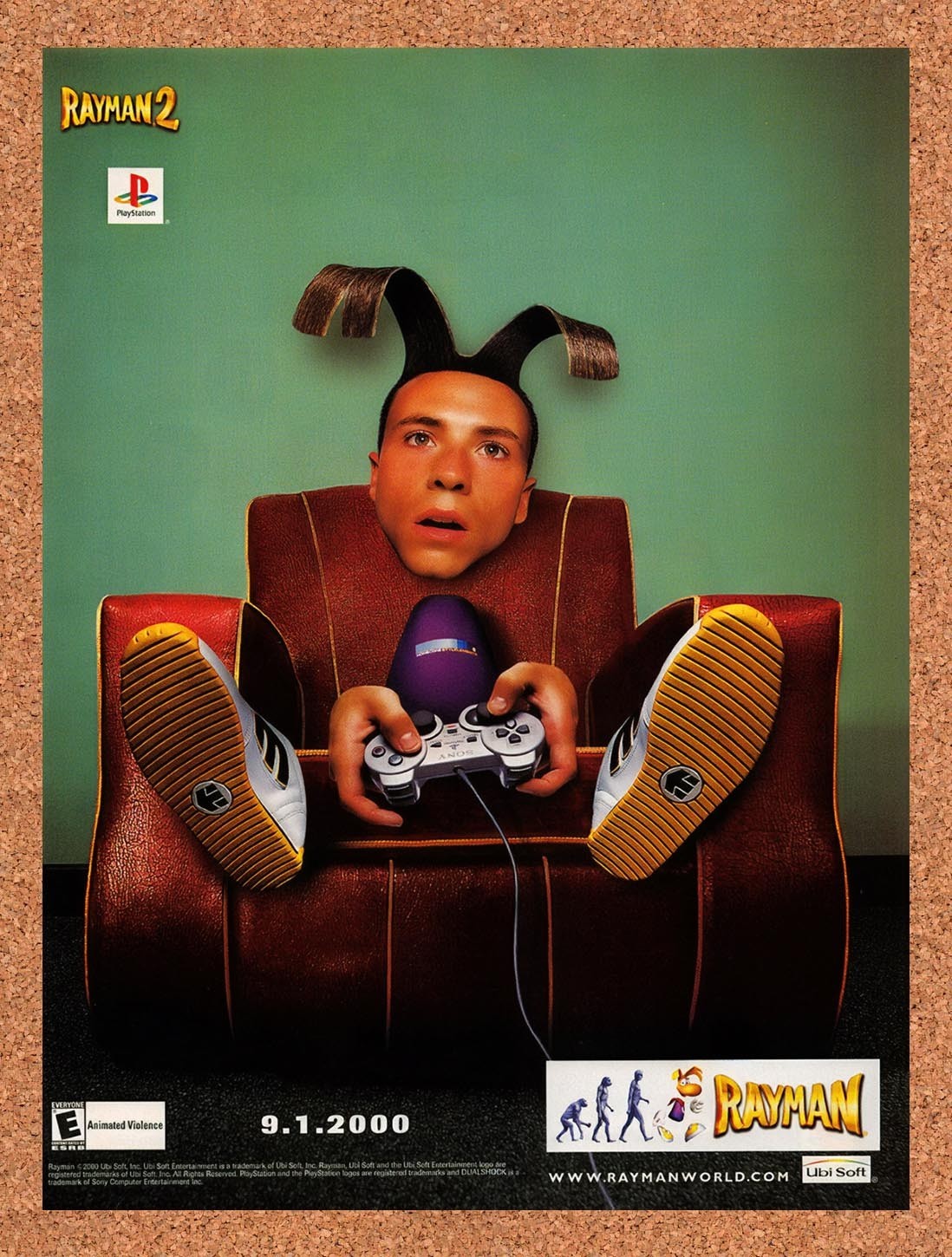 2000 Rayman 2 PS1 Original Advertisement / Retro Promo v3