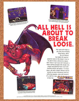 Demons Crest SNES Original 1994 Print Ad Authentic Capcom Video Game Art Promo