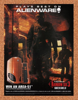 Rainbow Six 3 Raven Shield Original 2005 Ad Authentic Alienware Video Game Promo