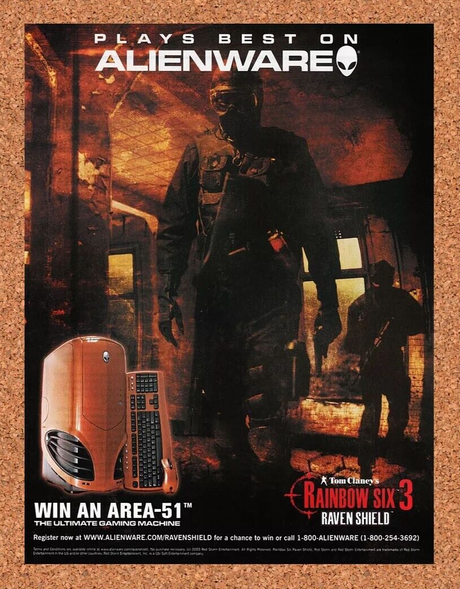 Rainbow Six 3 Raven Shield Original 2005 Ad Authentic Alienware Video Game Promo