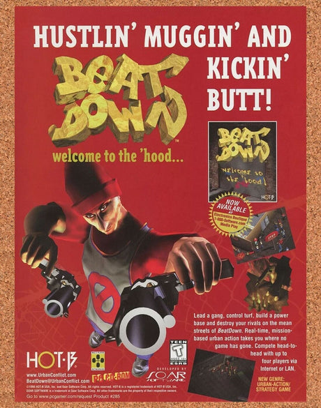 Beat Down PC Original 2007 Ad Authentic Soar Software Strategy Video Game Promo