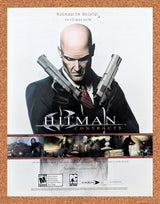 Hitman Contracts PC Original 2006 Ad Authentic Eidos Stealth Video Game Promo