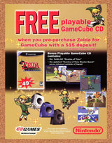 Zelda The Wind Waker GameCube Original 2003 Ad Authentic Nintendo EB Games Promo