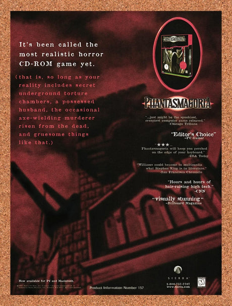 1996 Phantasmagoria PC Original Advertisement / Retro Promo v2