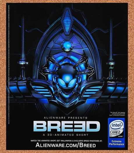 Alienware Breed 3D-Animation Original 2009 Ad Authentic Retro Tech Promo